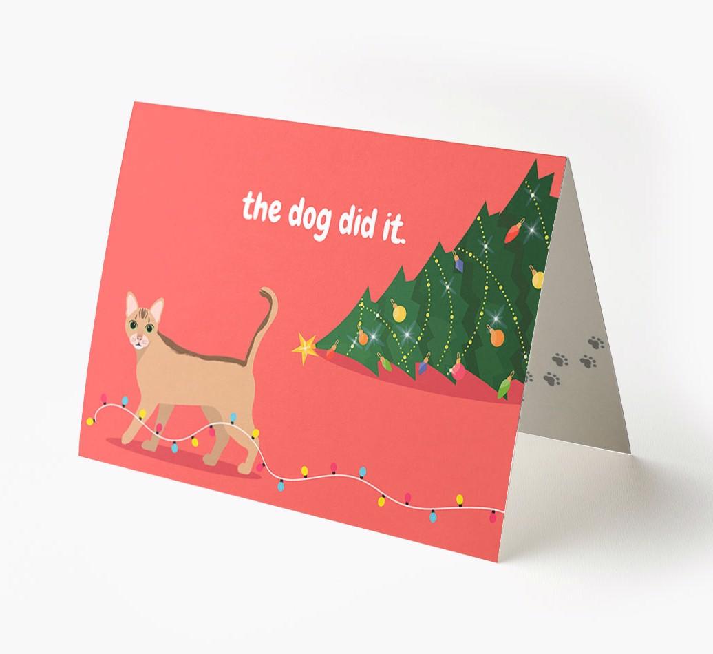 'The Dog Did It' - Personalised {breedFullName} Christmas Card