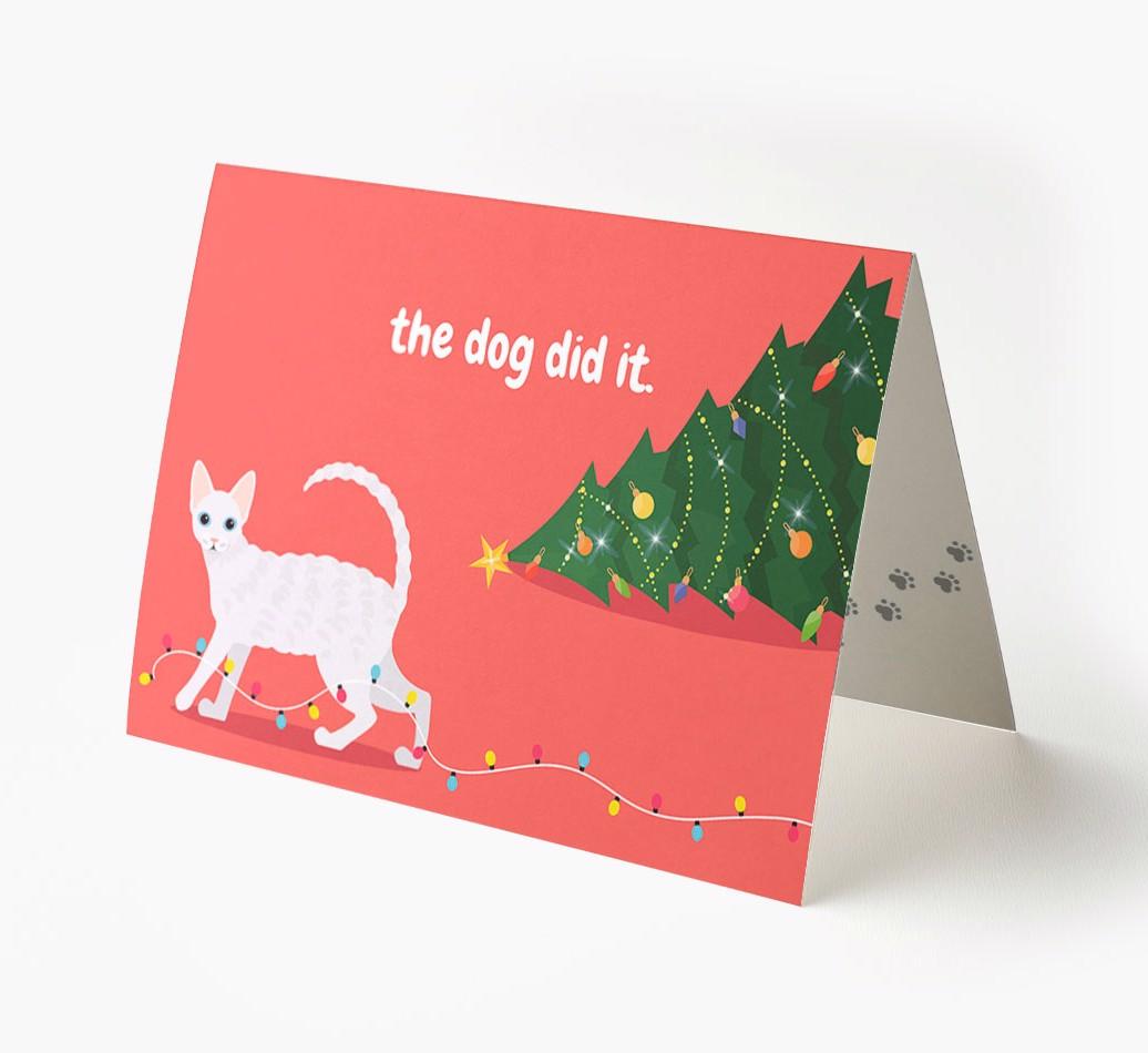 'The Dog Did It' - Personalised {breedFullName} Christmas Card