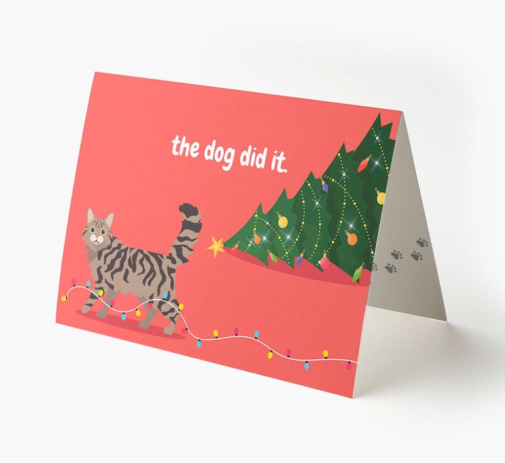 'The Dog Did It' - Personalised {breedFullName} Christmas Card