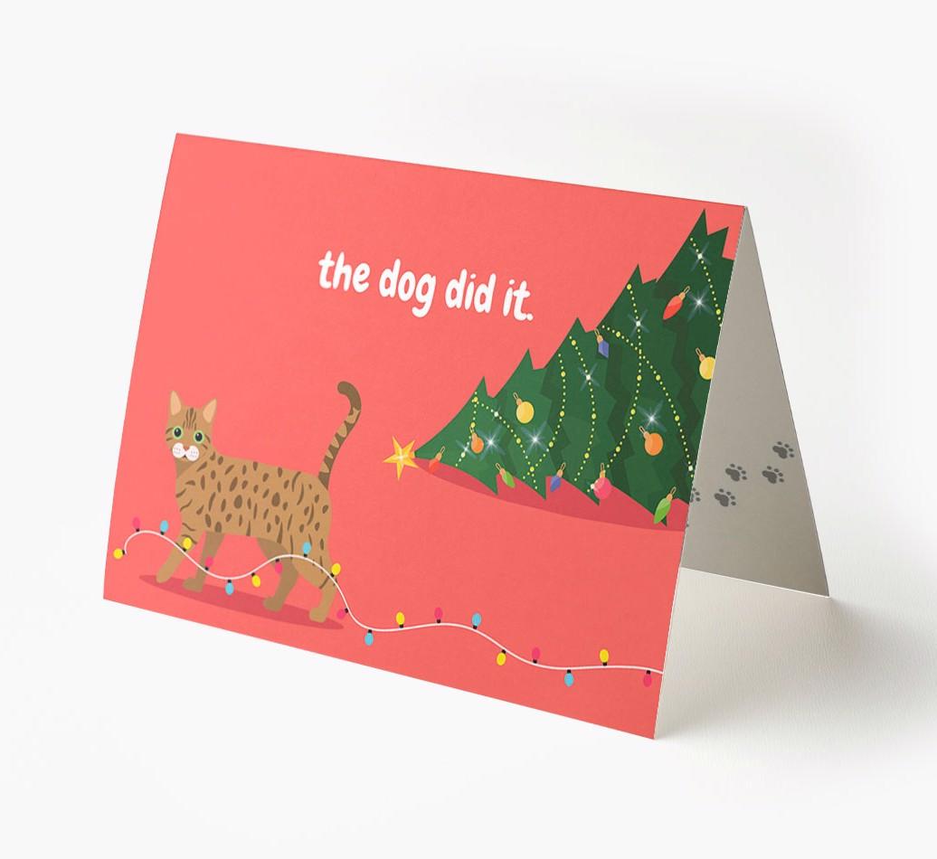 'The Dog Did It' - Personalised {breedFullName} Christmas Card