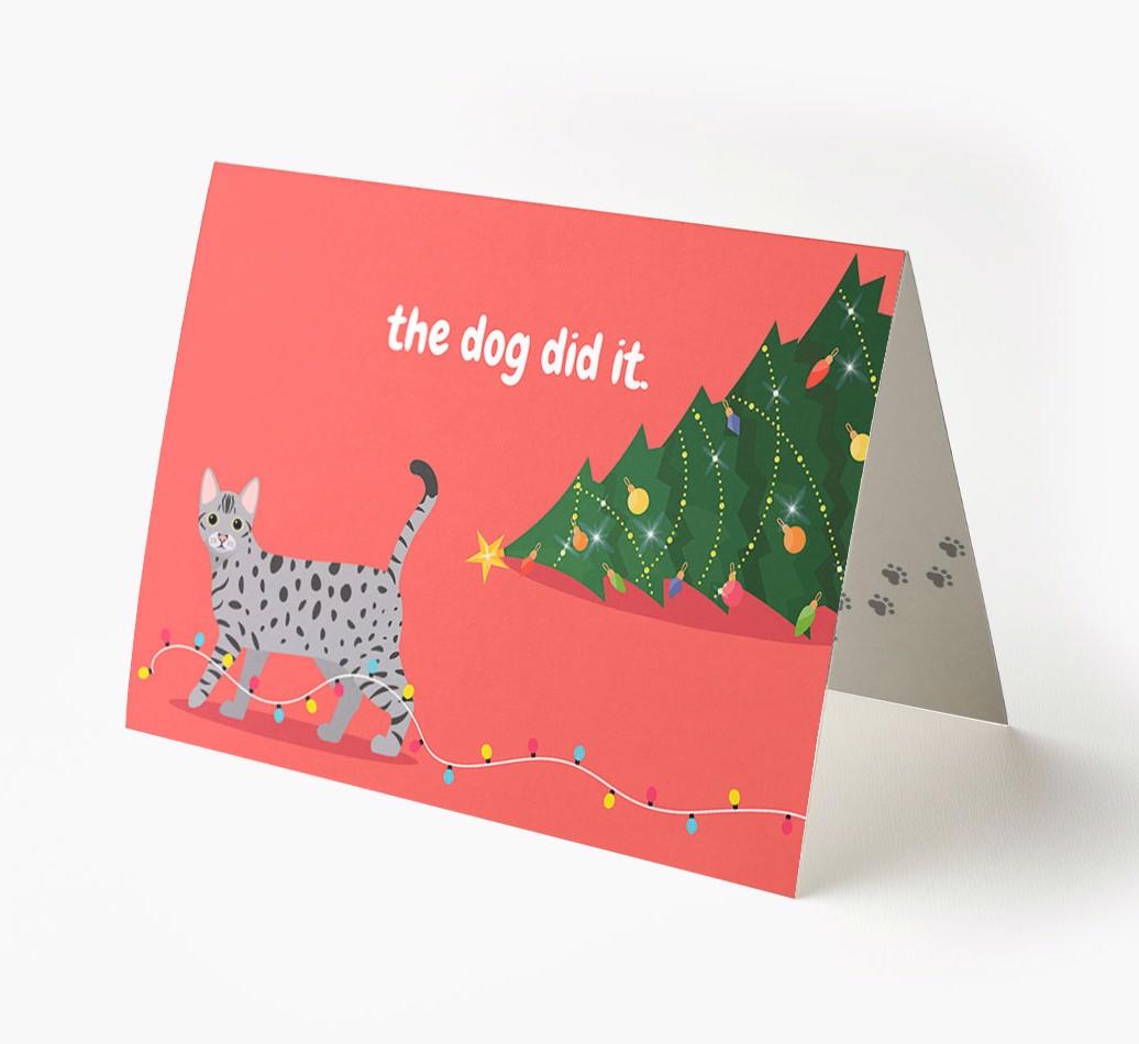 'The Dog Did It' - Personalised {breedFullName} Christmas Card