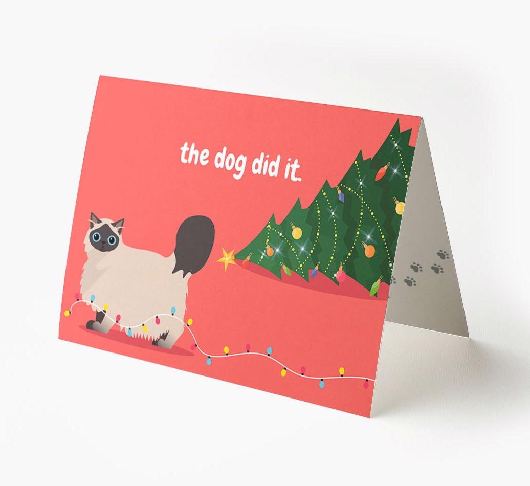 'The Dog Did It' - Personalised {breedFullName} Christmas Card