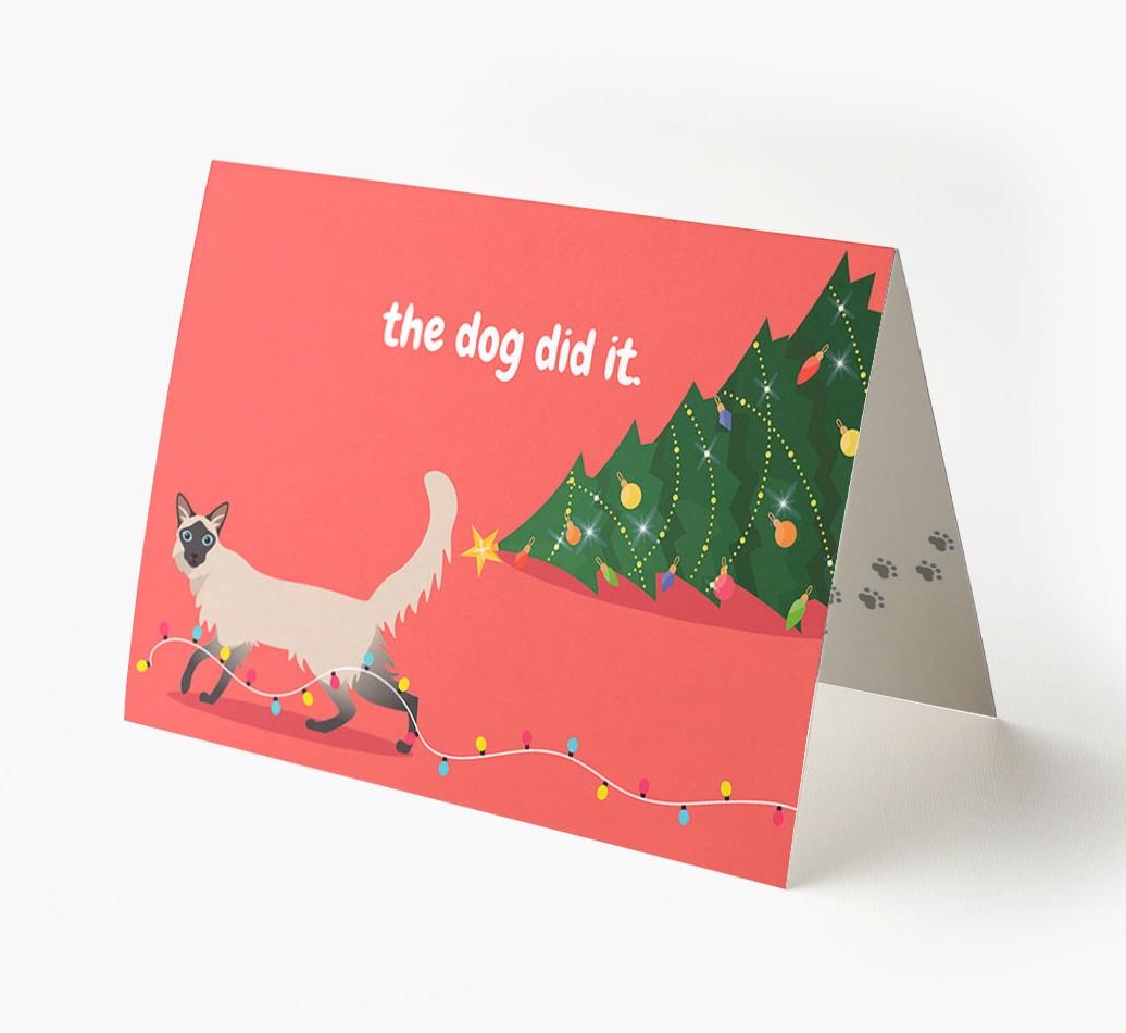 'The Dog Did It' - Personalised {breedFullName} Christmas Card