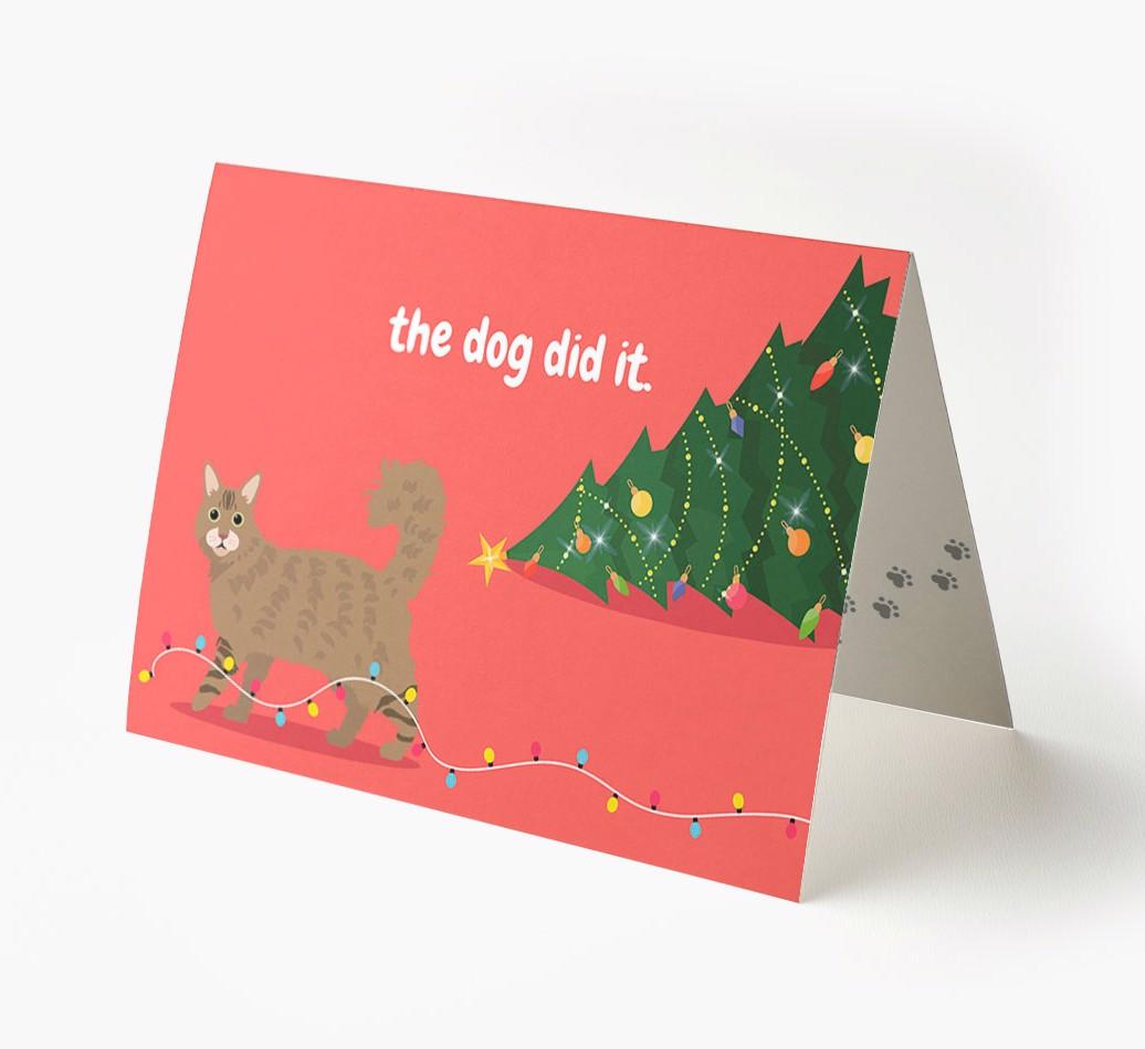 'The Dog Did It' - Personalised {breedFullName} Christmas Card