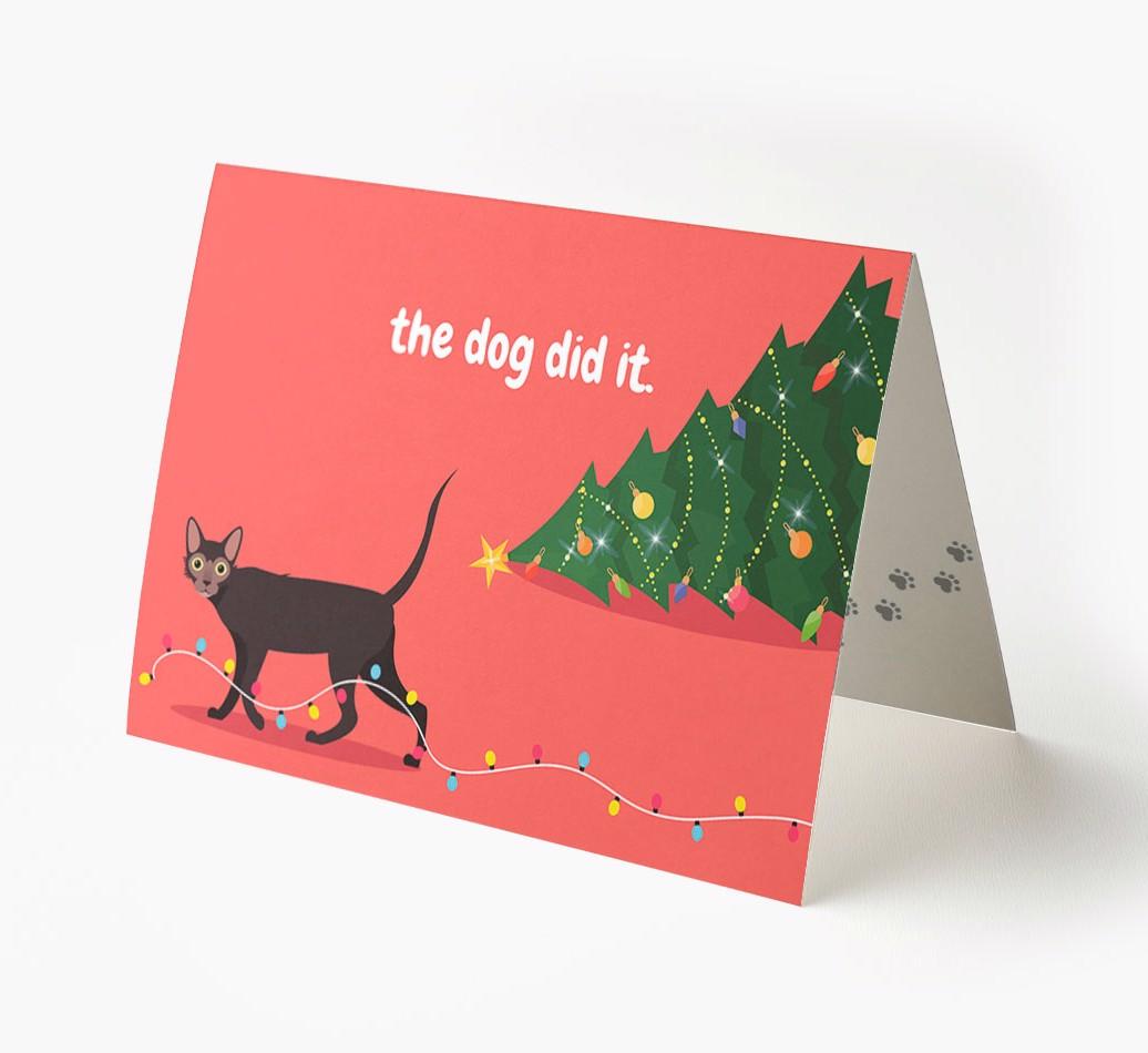 'The Dog Did It' - Personalised {breedFullName} Christmas Card