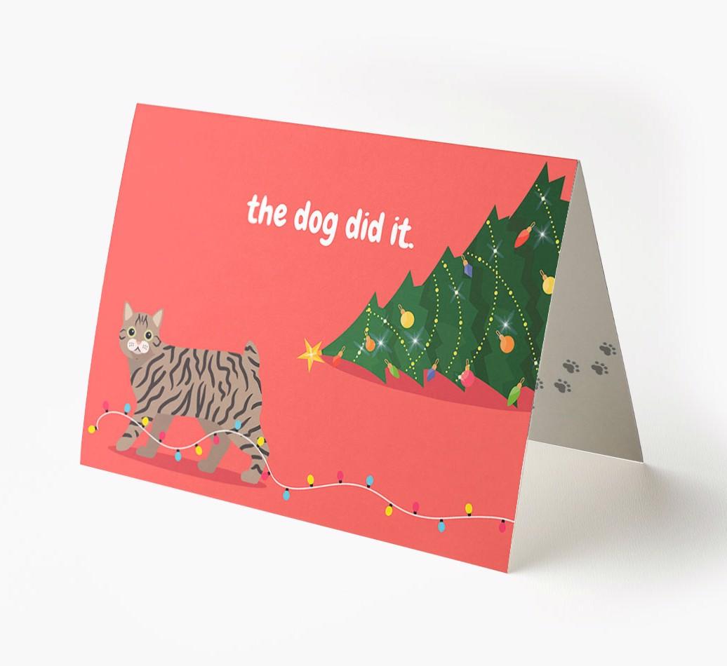 'The Dog Did It' - Personalised {breedFullName} Christmas Card
