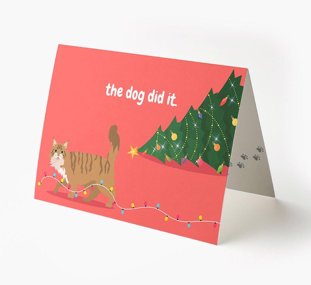 'The Dog Did It' - Personalised {breedFullName} Christmas Card