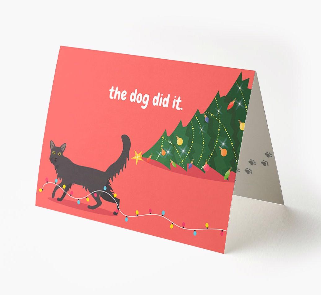 'The Dog Did It' - Personalised {breedFullName} Christmas Card