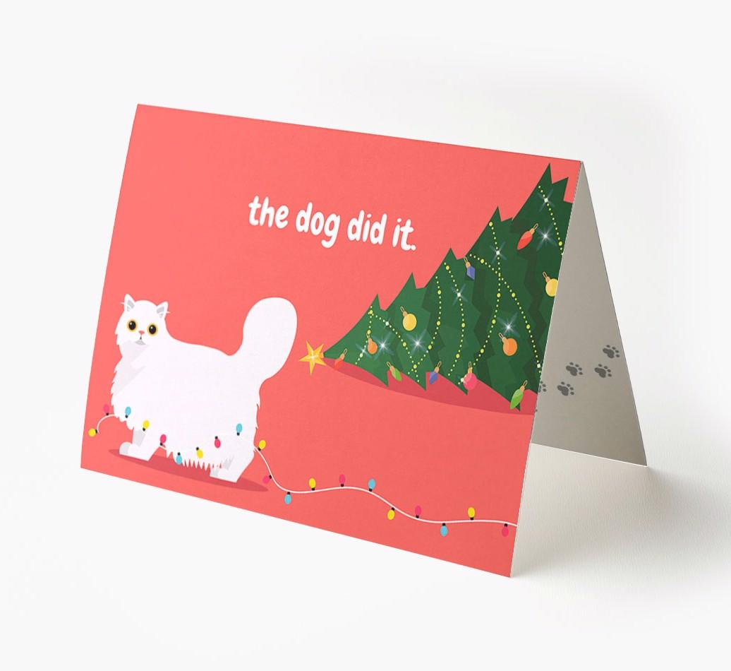 'The Dog Did It' - Personalised {breedFullName} Christmas Card