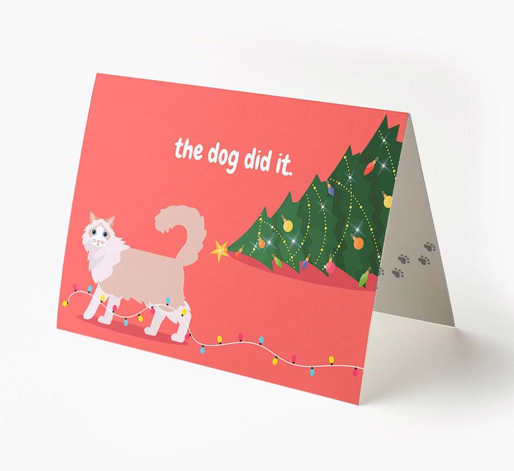 'The Dog Did It' - Personalised {breedFullName} Christmas Card