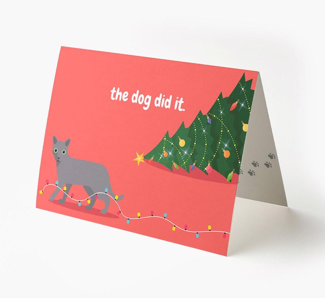 'The Dog Did It' - Personalised {breedFullName} Christmas Card