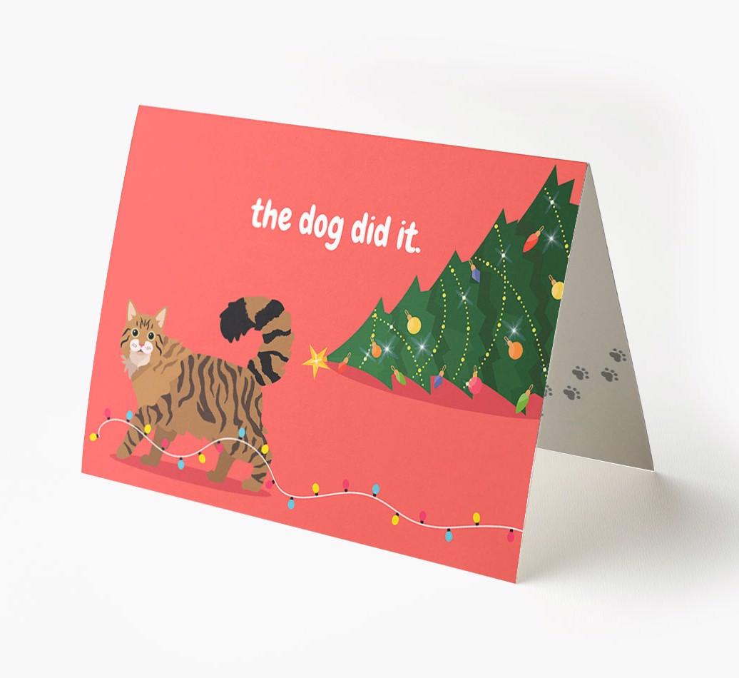 'The Dog Did It' - Personalised {breedFullName} Christmas Card
