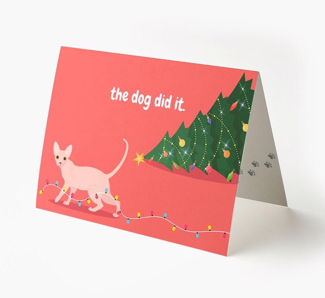 'The Dog Did It' - Personalised {breedFullName} Christmas Card