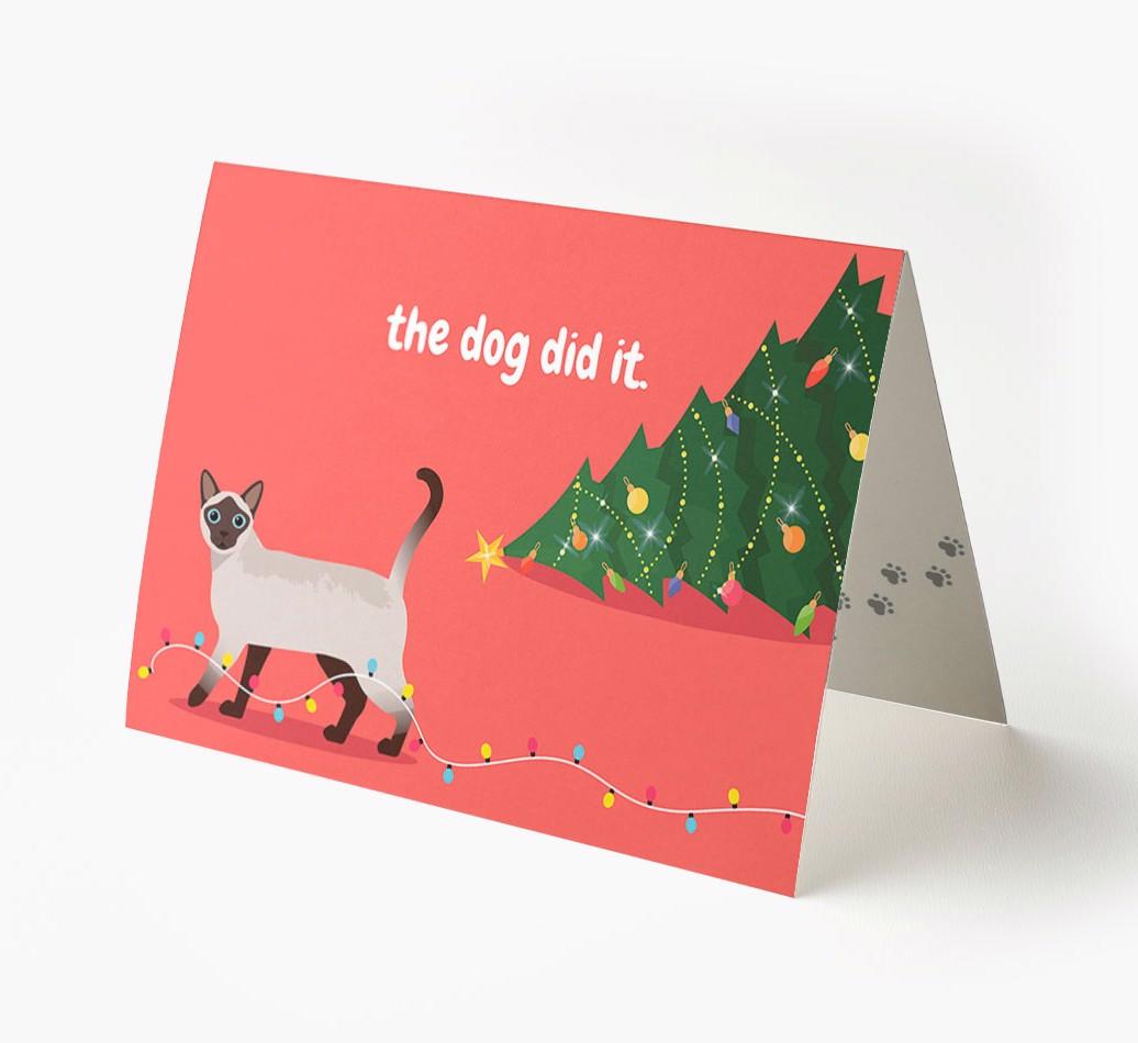 'The Dog Did It' - Personalised {breedFullName} Christmas Card