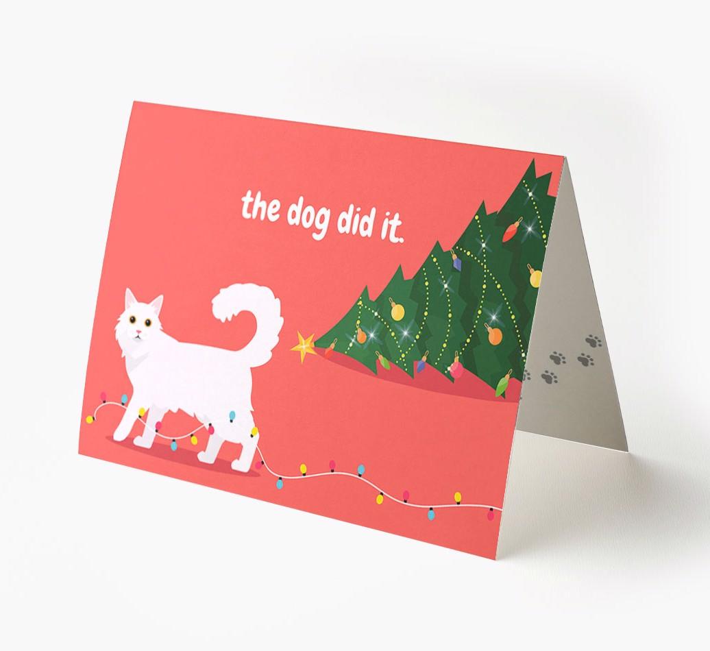 'The Dog Did It' - Personalised {breedFullName} Christmas Card