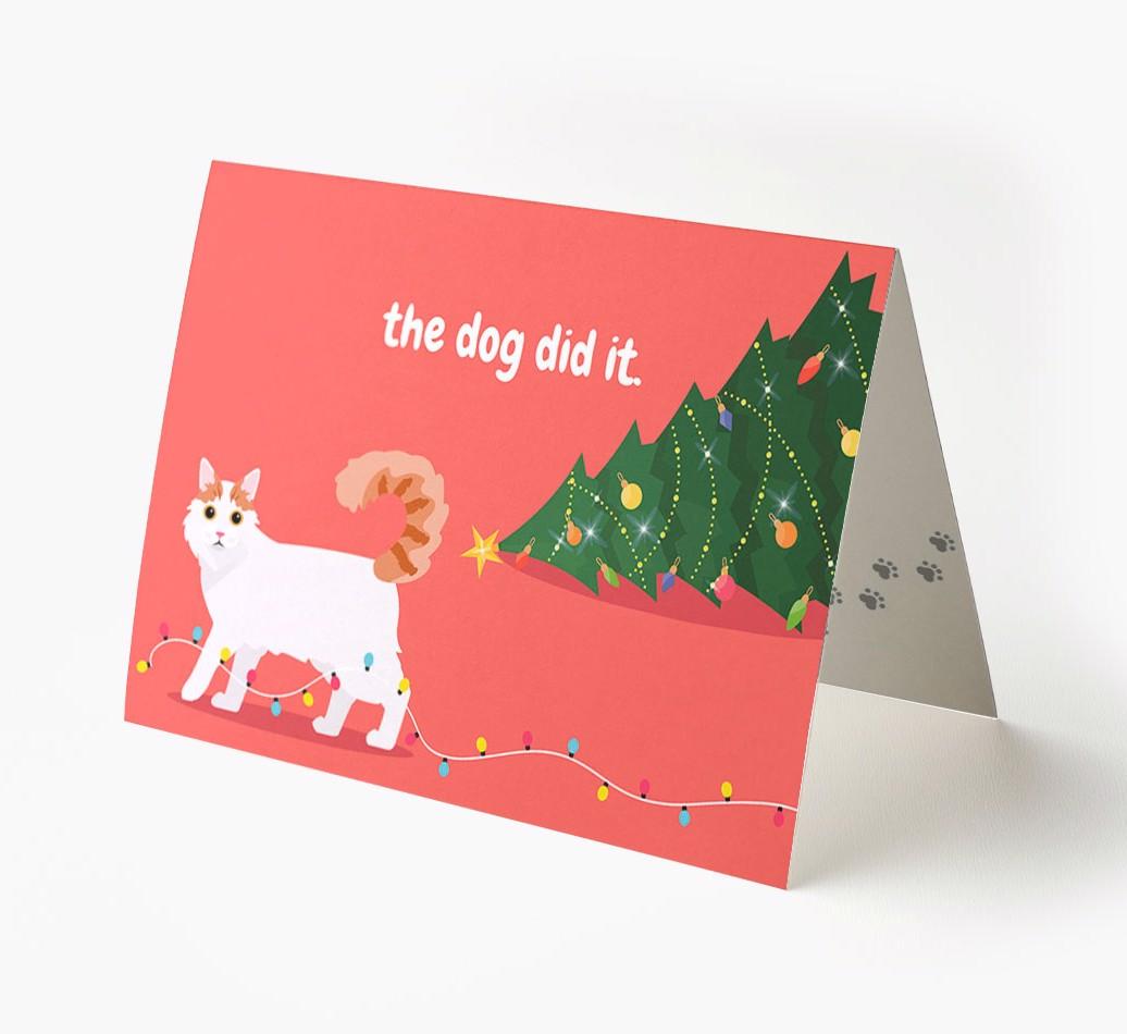 'The Dog Did It' - Personalised {breedFullName} Christmas Card