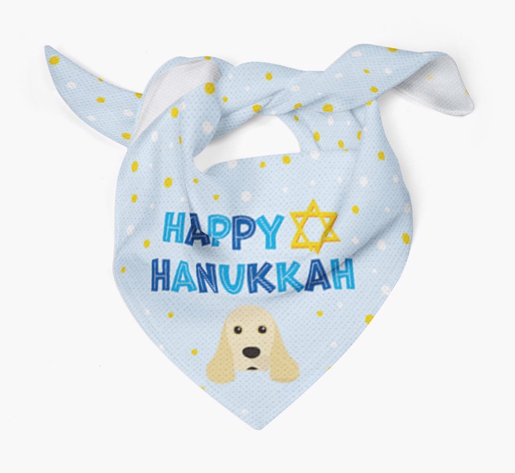 'Happy Hanukkah' - Personalised {breedFullName} Bandana