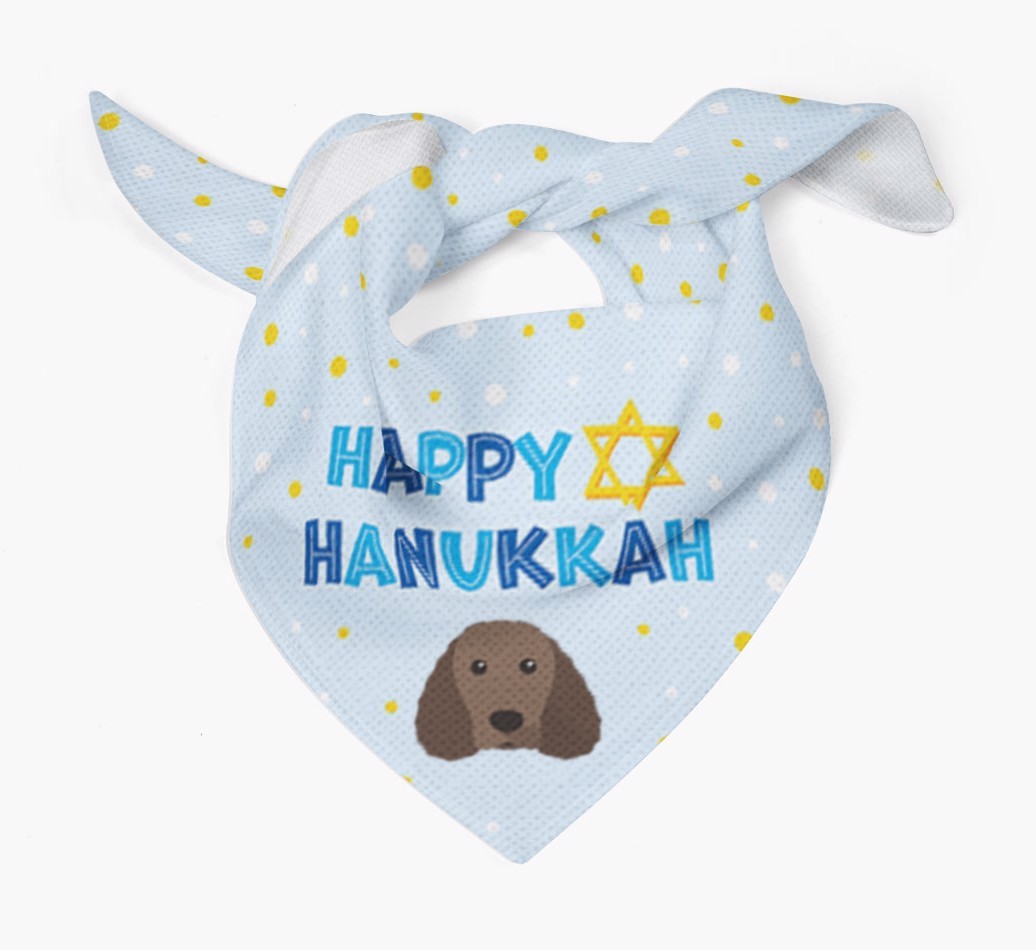 'Happy Hanukkah' - Personalised {breedFullName} Bandana