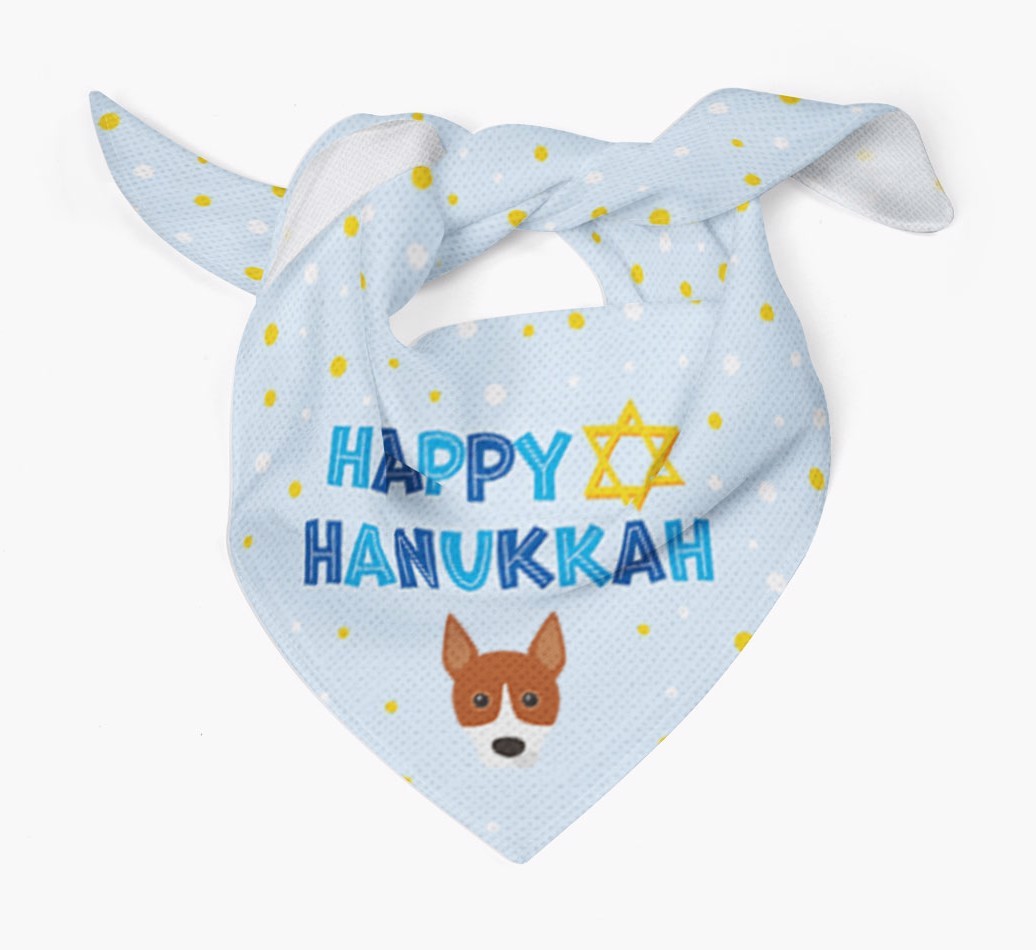 'Happy Hanukkah' - Personalised {breedFullName} Bandana