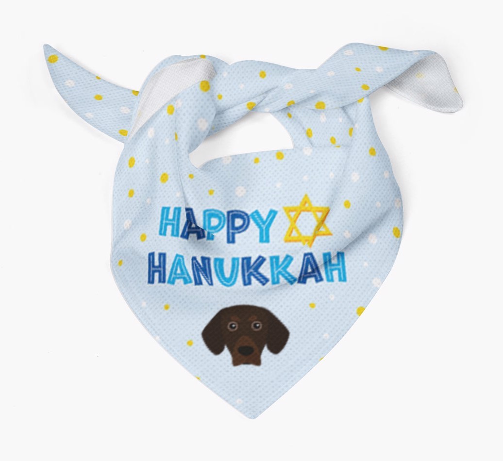 'Happy Hanukkah' - Personalised {breedFullName} Bandana