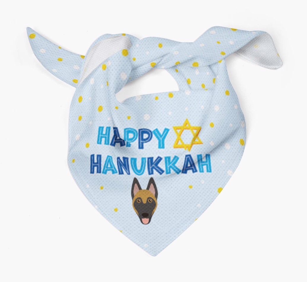 'Happy Hanukkah' - Personalised {breedFullName} Bandana