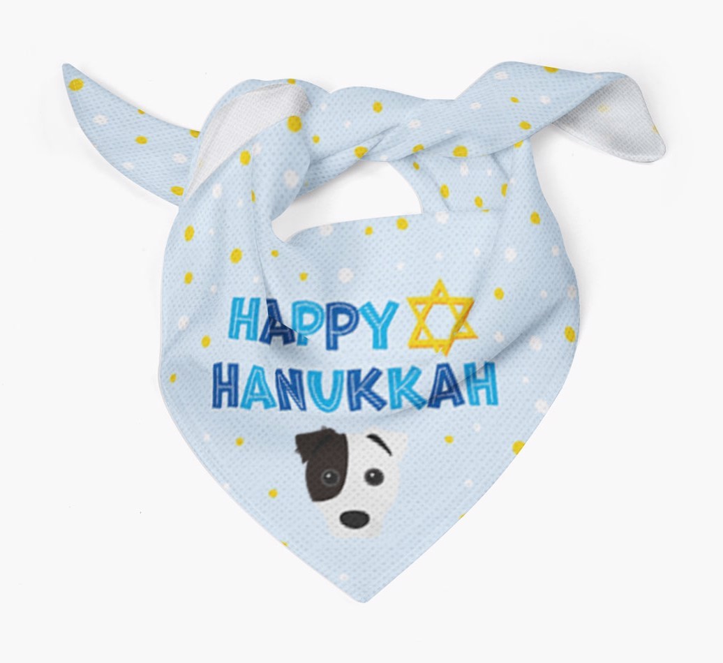 'Happy Hanukkah' - Personalised {breedFullName} Bandana