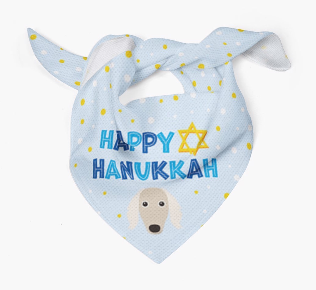 'Happy Hanukkah' - Personalised {breedFullName} Bandana
