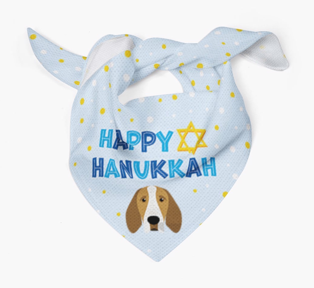 'Happy Hanukkah' - Personalised {breedFullName} Bandana