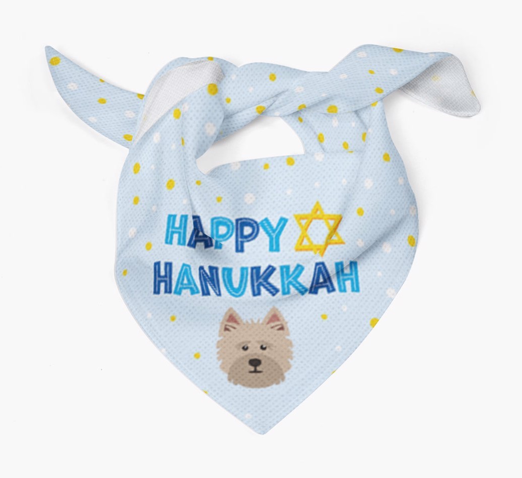 'Happy Hanukkah' - Personalised {breedFullName} Bandana