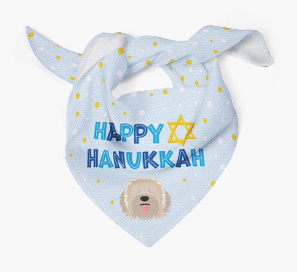 'Happy Hanukkah' - Personalised {breedFullName} Bandana