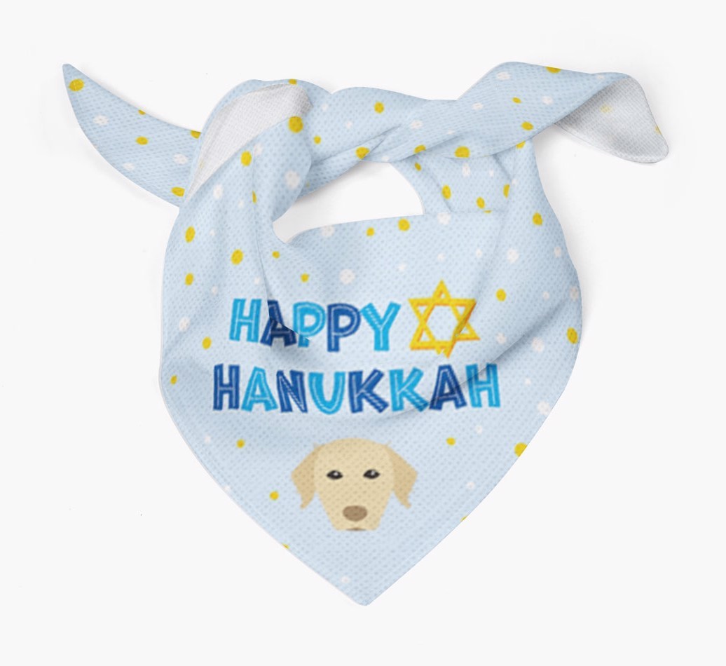 'Happy Hanukkah' - Personalised {breedFullName} Bandana