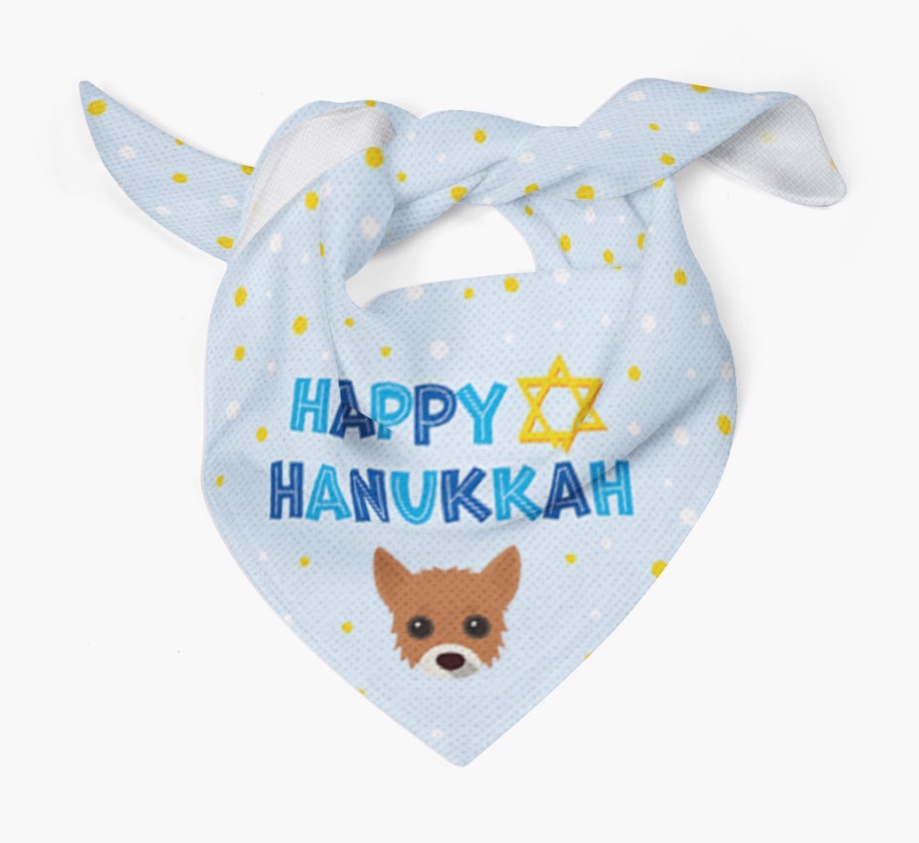 'Happy Hanukkah' - Personalised {breedFullName} Bandana