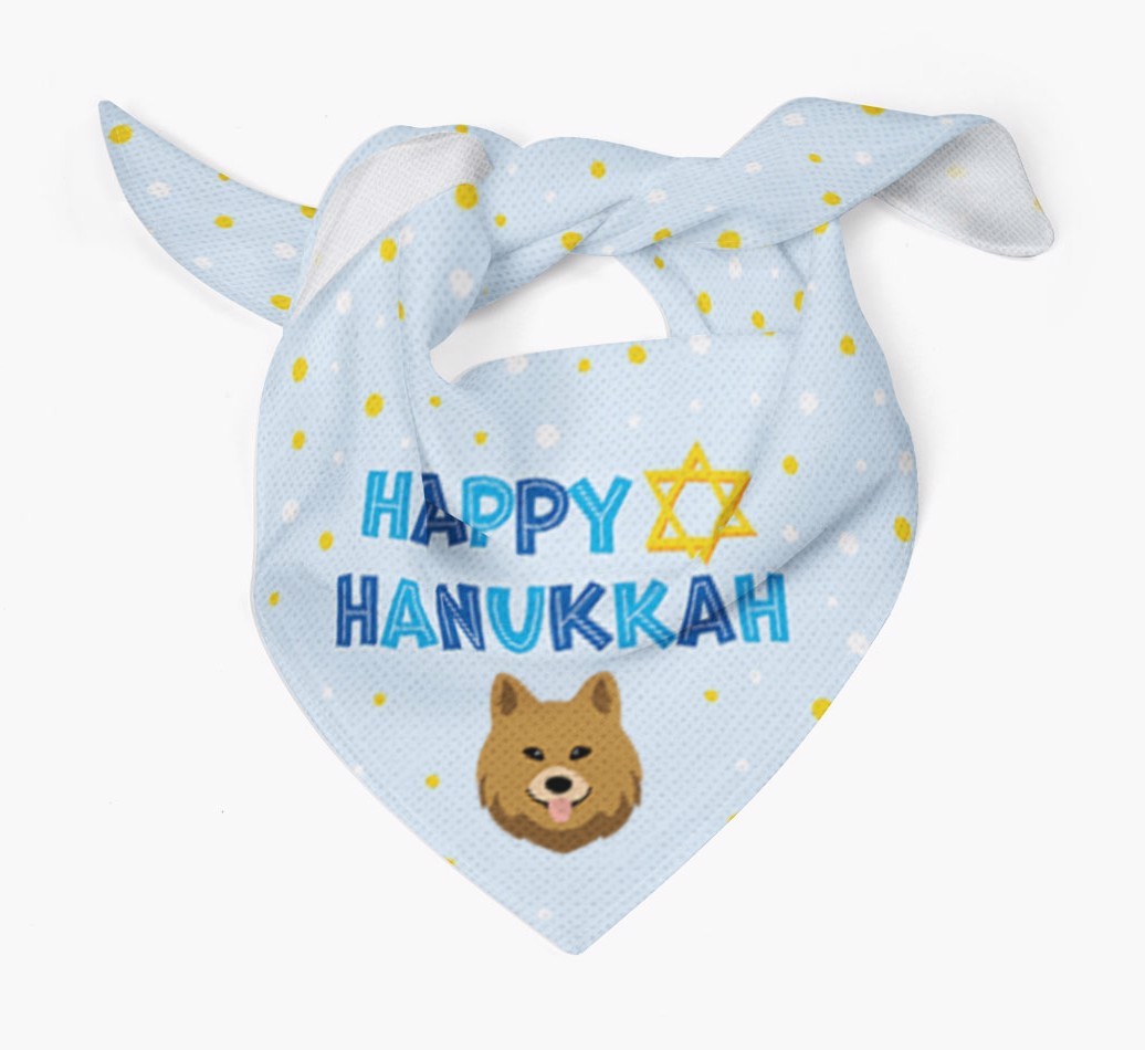 'Happy Hanukkah' - Personalised {breedFullName} Bandana