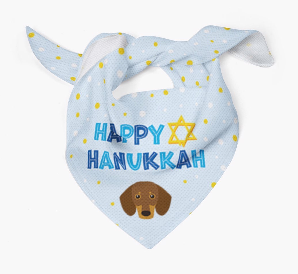 'Happy Hanukkah' - Personalised {breedFullName} Bandana