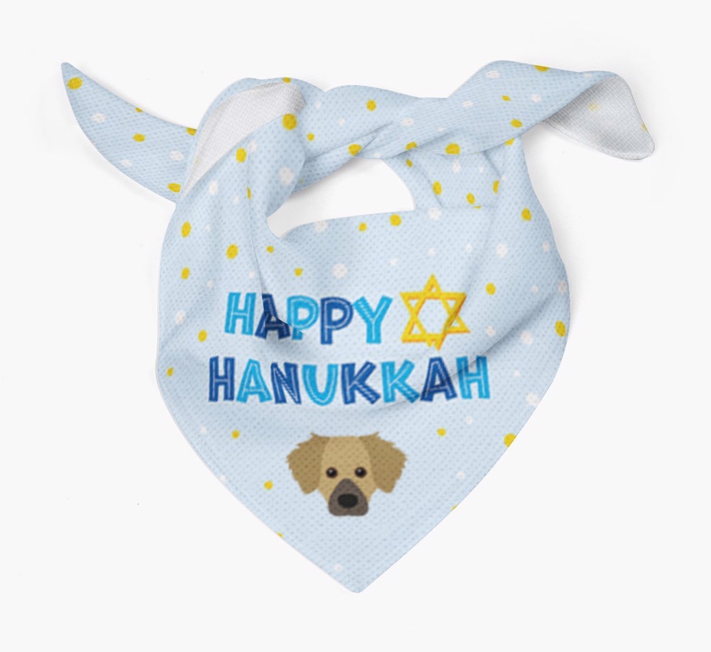 'Happy Hanukkah' - Personalised {breedFullName} Bandana