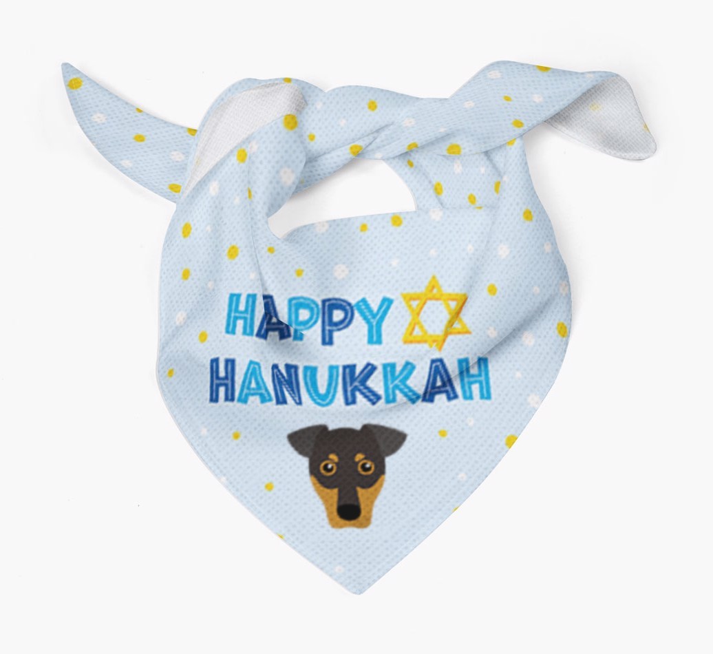 'Happy Hanukkah' - Personalised {breedFullName} Bandana