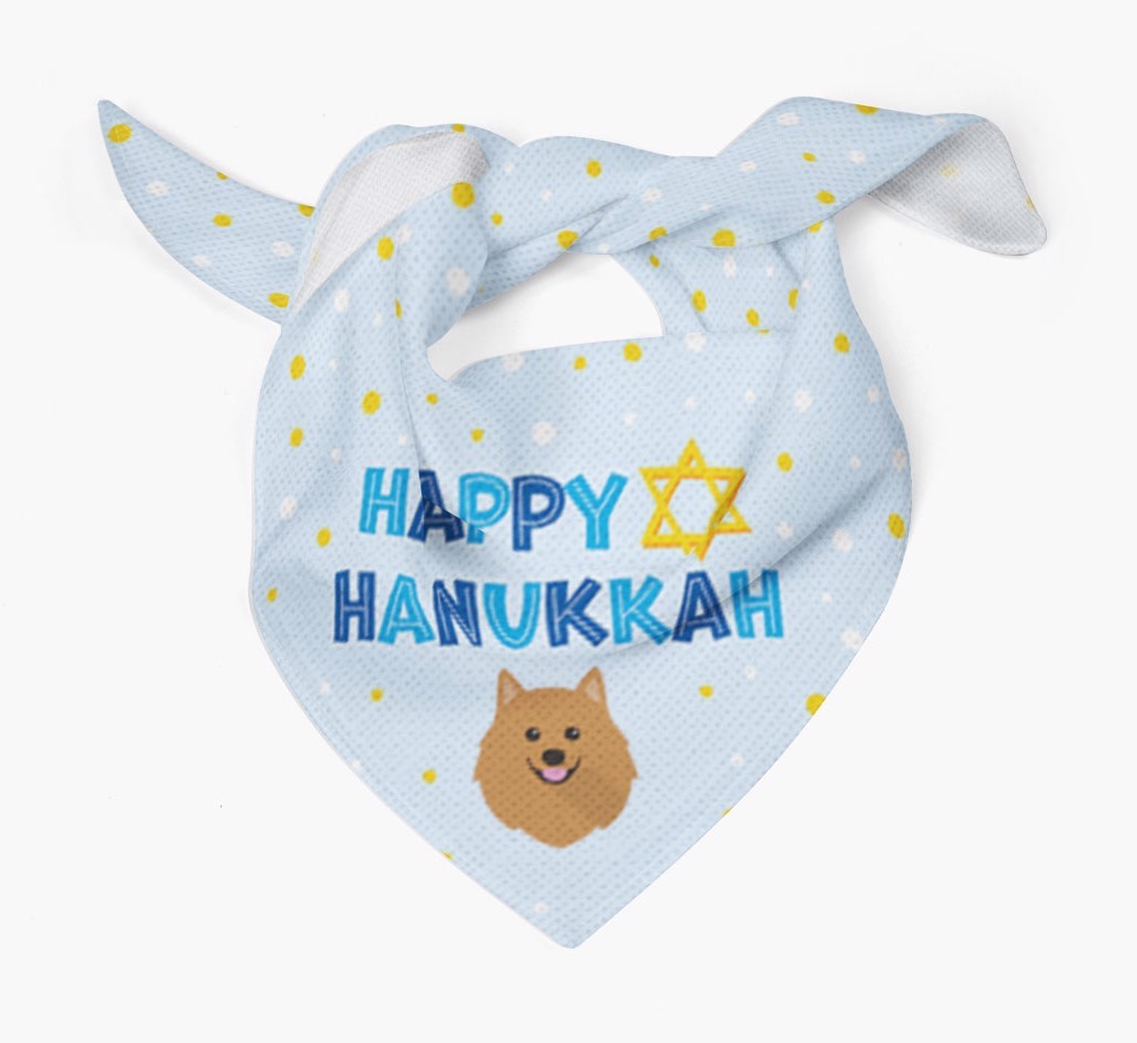 'Happy Hanukkah' - Personalised {breedFullName} Bandana
