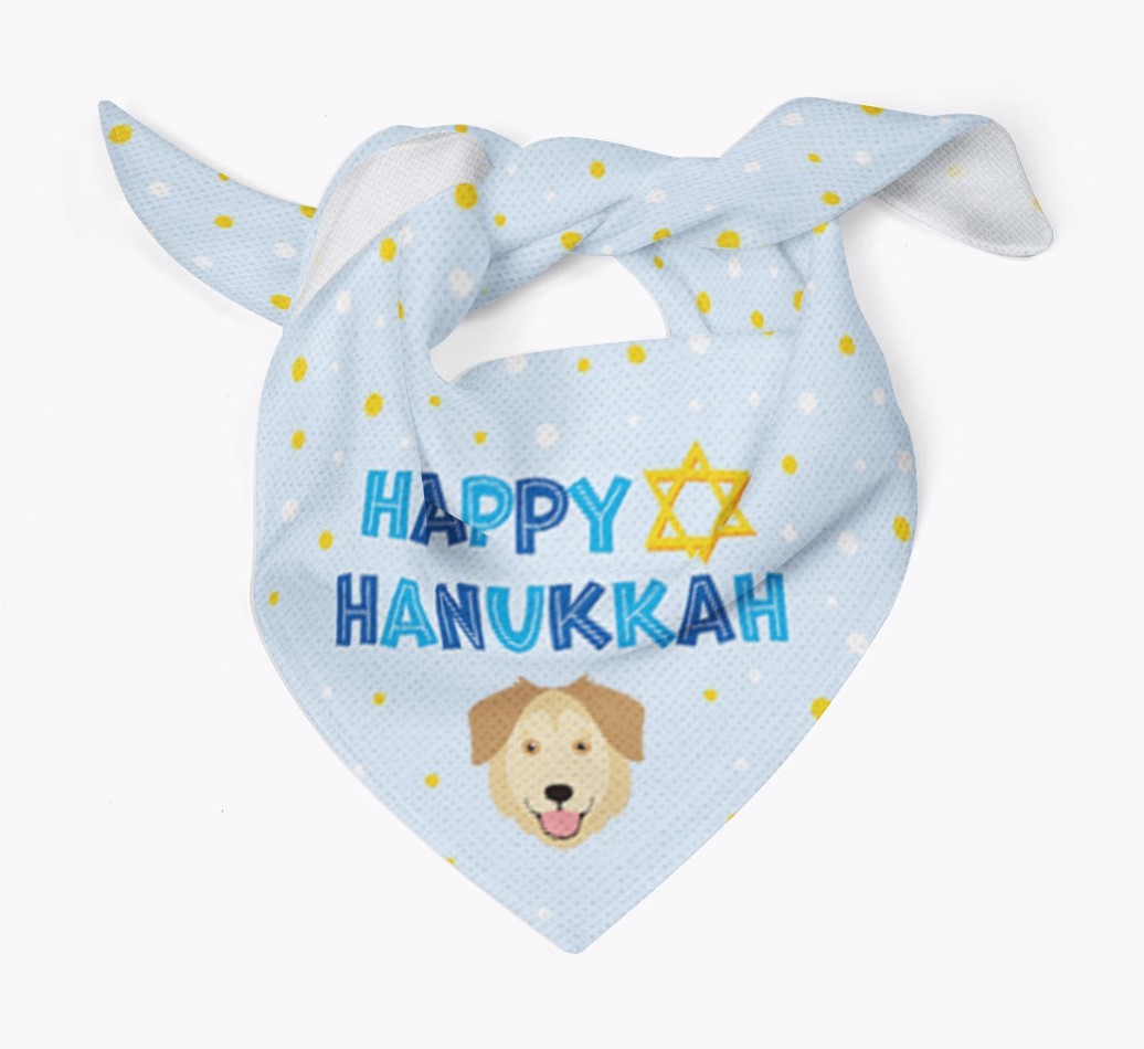 'Happy Hanukkah' - Personalised {breedFullName} Bandana