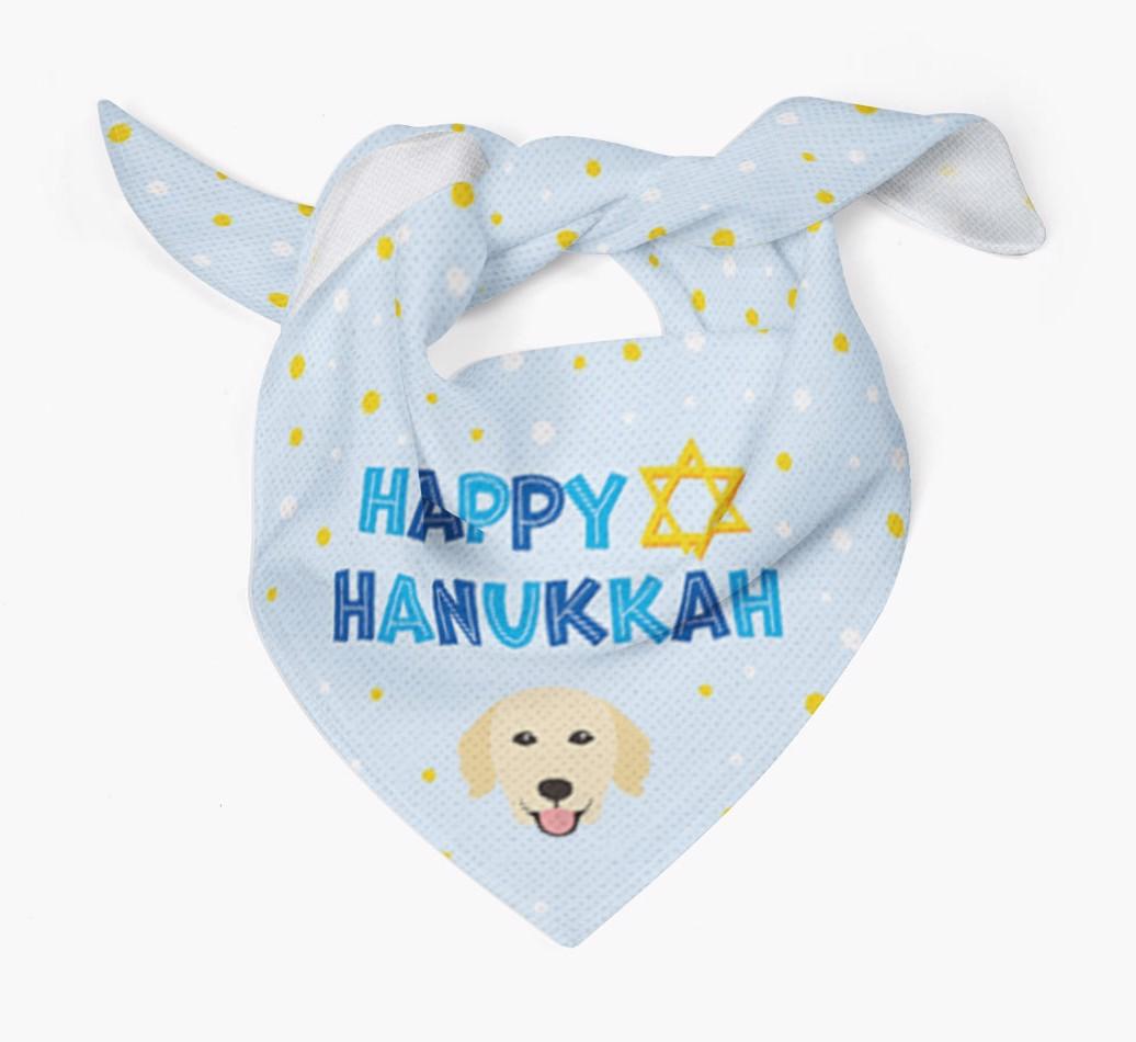 'Happy Hanukkah' - Personalized {breedFullName} Bandana