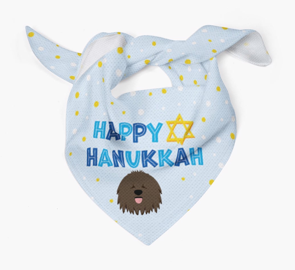 'Happy Hanukkah' - Personalised {breedFullName} Bandana