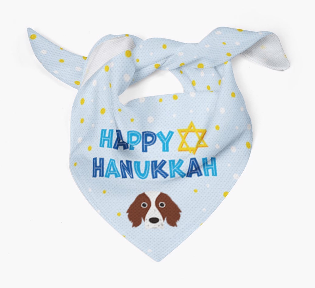 'Happy Hanukkah' - Personalised {breedFullName} Bandana
