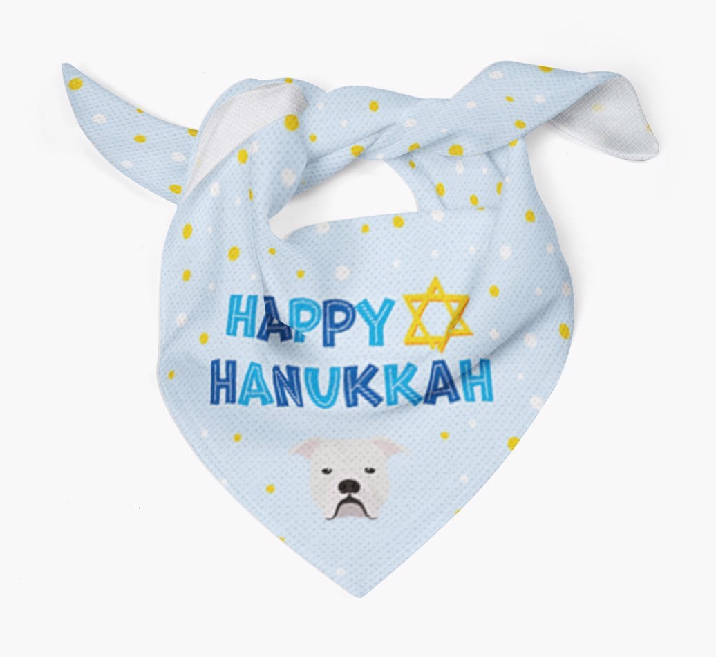 'Happy Hanukkah' - Personalised {breedFullName} Bandana