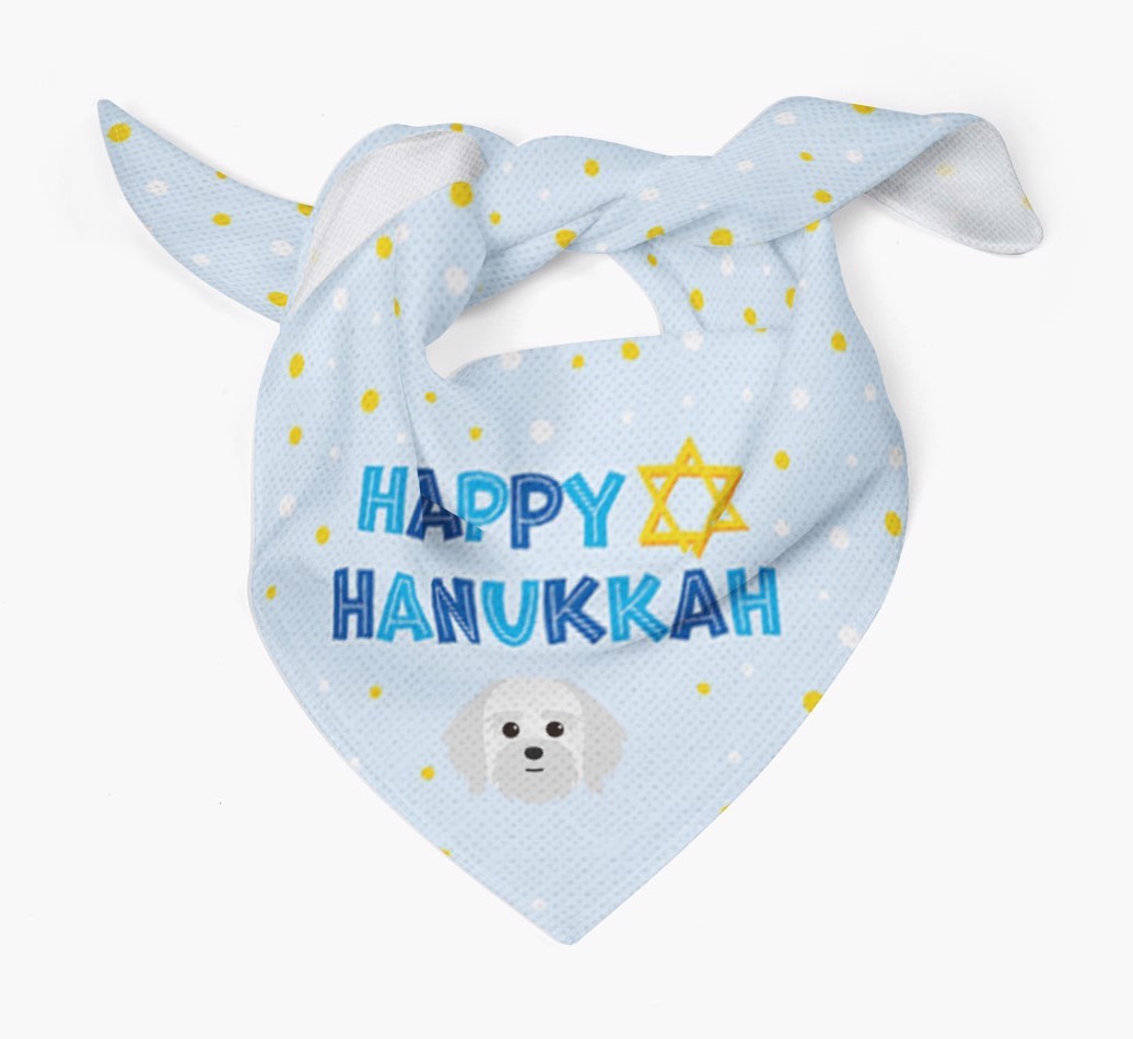 'Happy Hanukkah' - Personalised {breedFullName} Bandana