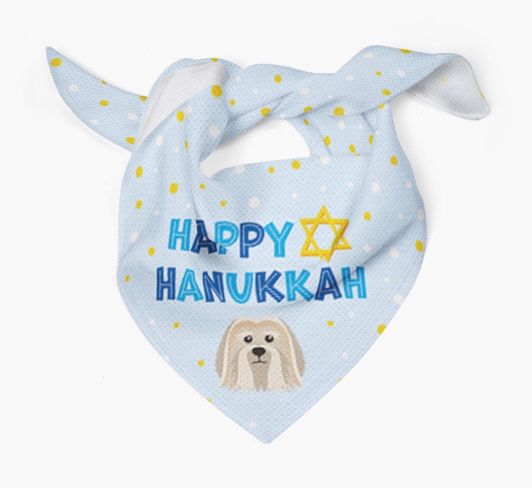 'Happy Hanukkah' - Personalised {breedFullName} Bandana