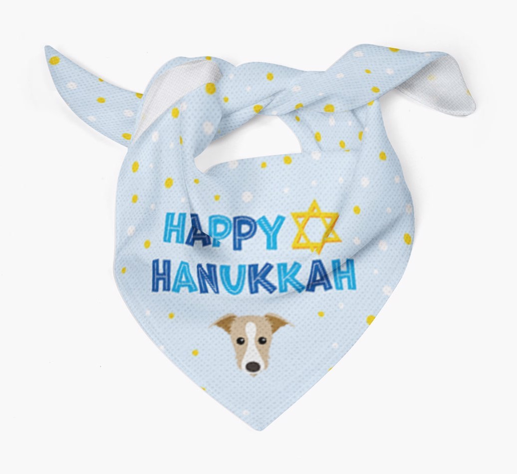 'Happy Hanukkah' - Personalised {breedFullName} Bandana