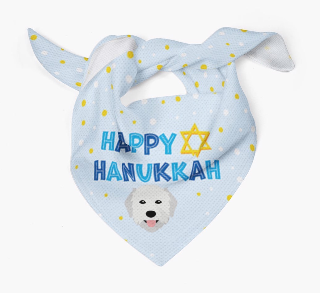 'Happy Hanukkah' - Personalised {breedFullName} Bandana