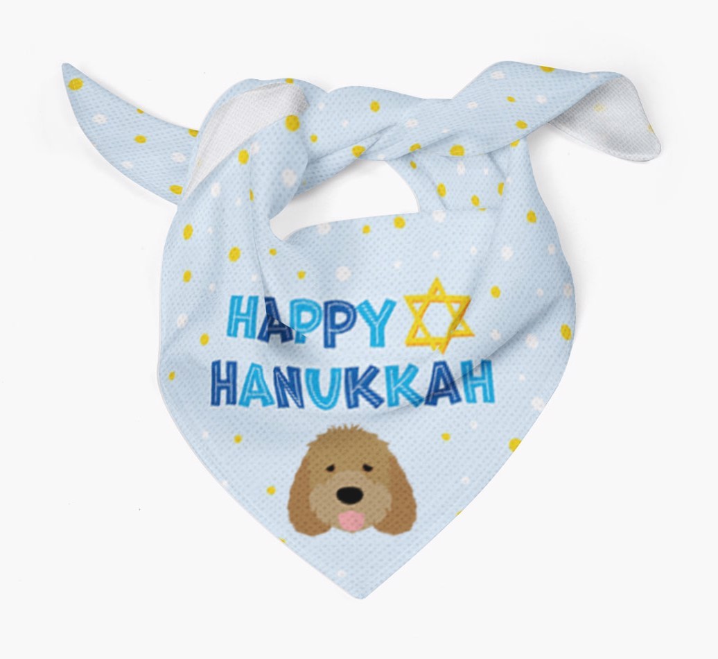 'Happy Hanukkah' - Personalised {breedFullName} Bandana