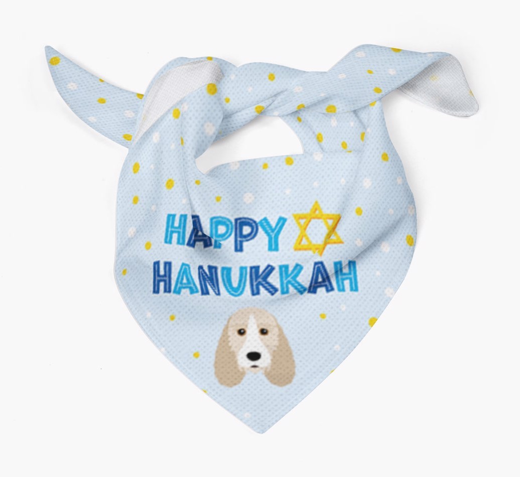 'Happy Hanukkah' - Personalised {breedFullName} Bandana