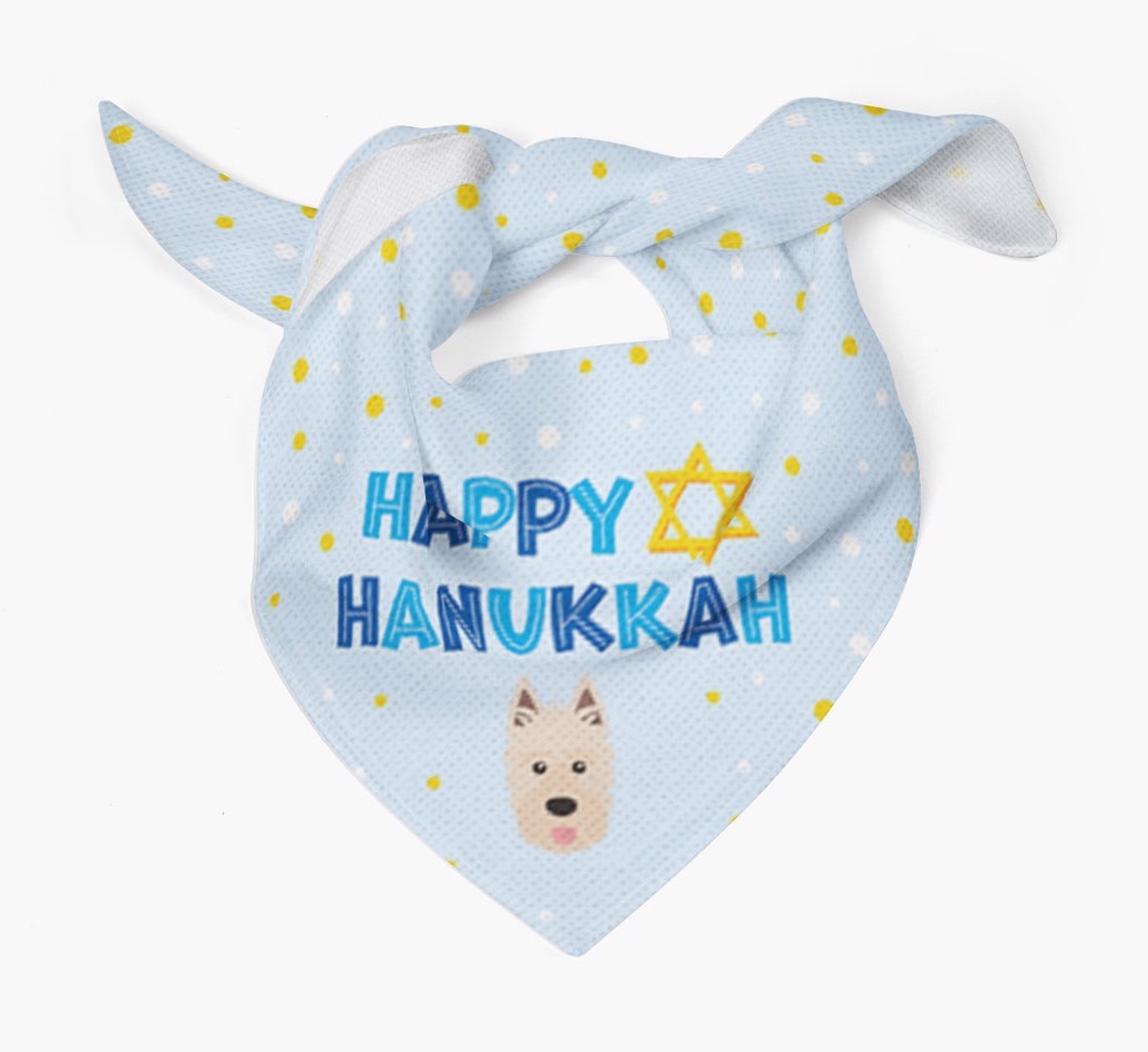 'Happy Hanukkah' - Personalized {breedFullName} Bandana