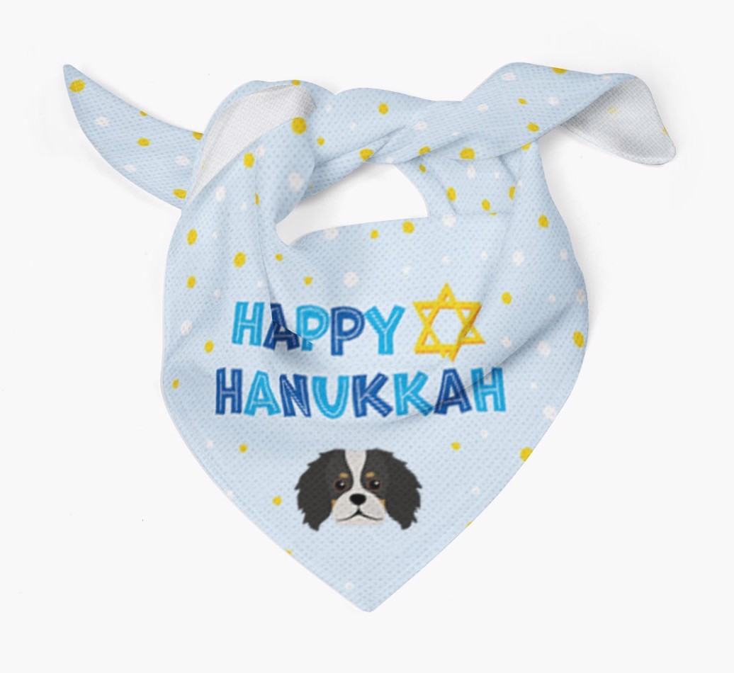 'Happy Hanukkah' - Personalised {breedFullName} Bandana